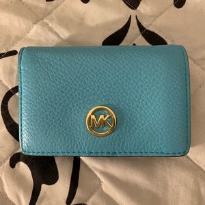 MK small wallet teal